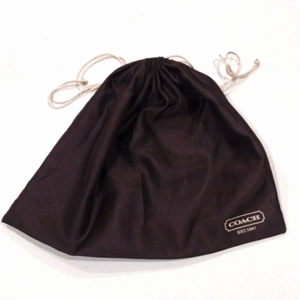 COACH Brown & Tan Drawstring Dust Bag – 16x13.5" Protective Storage Tote CH04